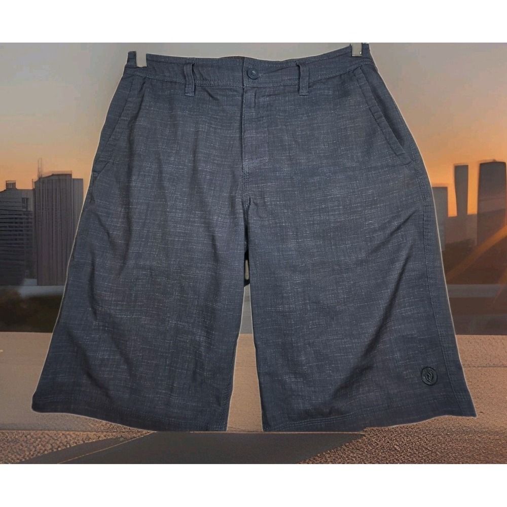 Hang Ten Hybrid Chino Men's Shorts In Gray/Blue Slate Color SZ: 30 EUC